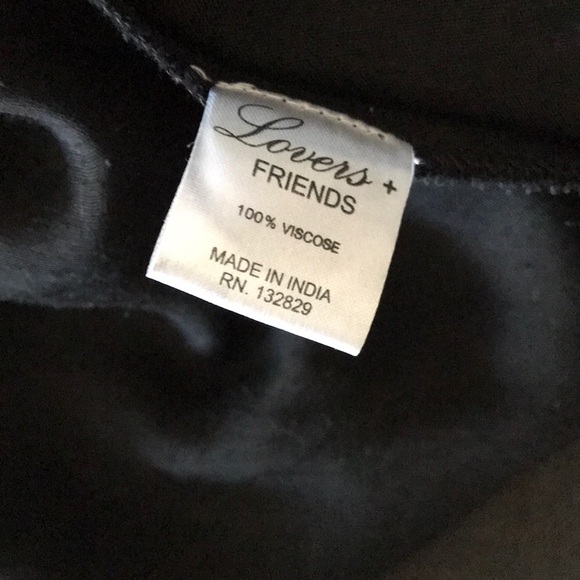 SOLD LOVERS + FRIENDS BABYDOLL BLACK DRESS S - Picture 6 of 8